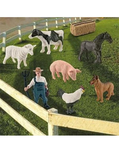 Conjunto de Animales de Granja 16PCS LC JoyCre para Niños