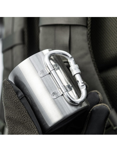 Taza de Camping M-Tac 250ml Acero Inoxidable con Mango Plegable