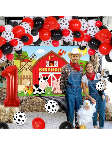 Decoraciones de Cumpleaños de Granja Balterever - 50 Globos y Fondo Decoraciones de Cumpleaños de Granja Balterever - 50 Globos y Fondo