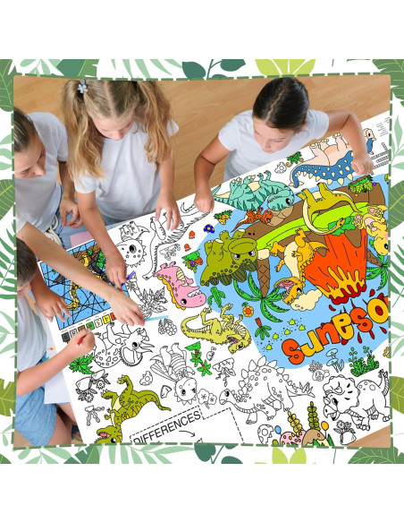Mantel DDMY Gigante para Colorear Dinosaurios 182 x 90 cm Mantel DDMY Gigante para Colorear Dinosaurios 182 x 90 cm