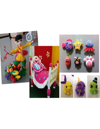 Kit de Arcilla de Secado al Aire OBTANIM 24 Pcs 36 Colores