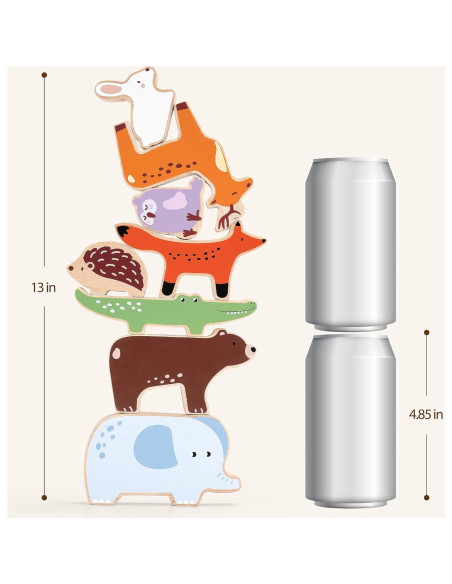 Bloques de Animales de Madera PairPear - Juego Educativo 9 Piezas Bloques de Animales de Madera PairPear - Juego Educativo 9 Piezas