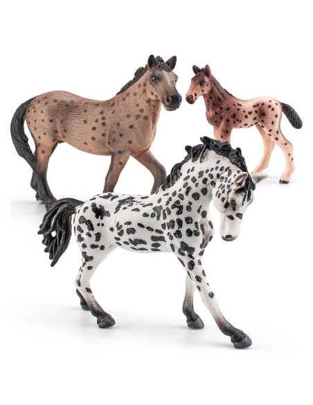 Figuras de Caballos Knabstrupper 3PCS - Juguete Realista LC JoyCre Figuras de Caballos Knabstrupper 3PCS - Juguete Realista LC JoyCre