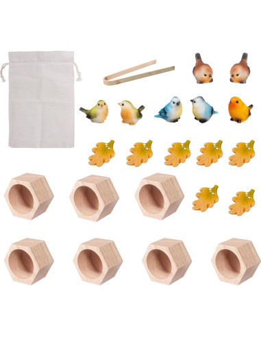 Juguete de Clasificación de Pájaro Montessori Madera 17x15cm