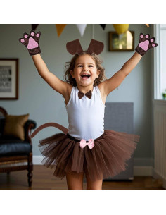 Disfraz Infantil Perro Salchicha Kirei Sui Tutu Diadema 3-8 Años 2