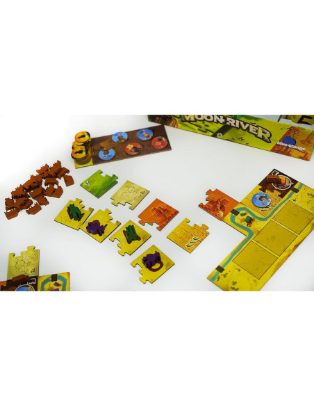 Juego de Mesa Moon River de Blue Orange, Estrategia 2-4 Jugadores Juego de Mesa Moon River de Blue Orange, Estrategia 2-4 Jugadores