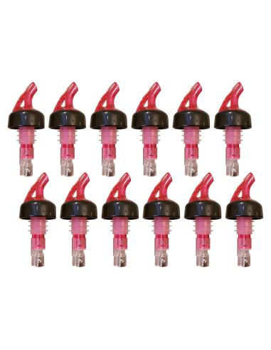 Vertedores de Vino Precision Pour 5 Onzas con Tapa Roja - 12 Unidades