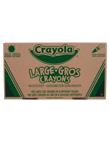 Paquete de Crayones Grandes Crayola 400ct 8 Colores para Niños Paquete de Crayones Grandes Crayola 400ct 8 Colores para Niños