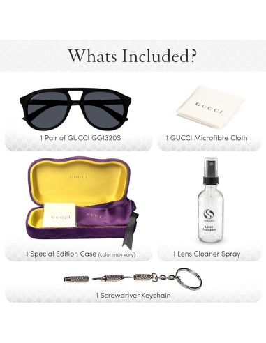 Gafas de sol Gucci GG1320S Aviador 54mm Negro