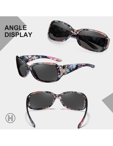 Gafas de sol HAOLOTA para mujeres - Diseño mariposa UV400