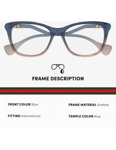 Gafas de Sol Gucci GG1012O Cuadradas Azul 54mm 2