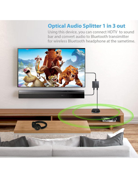 Divisor de Audio Óptico Digital CAMWAY SPDIF Toslink 1x3 Divisor de Audio Óptico Digital CAMWAY SPDIF Toslink 1x3