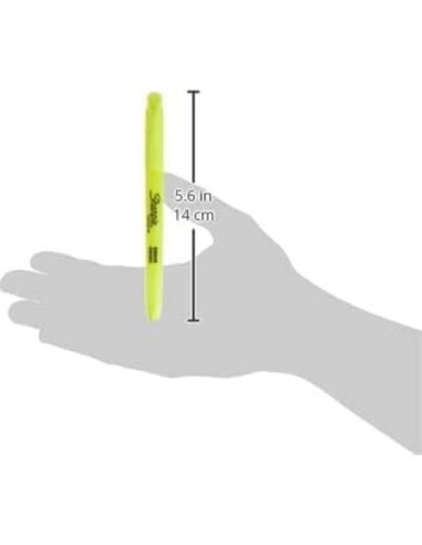 Marcadores de Resaltador Sharpie Amarillo Fluorescente, Punta Cincel, Caja de 12
