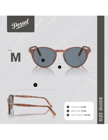 Gafas de sol redondas Persol PO3092SM para hombres + Kit iWear