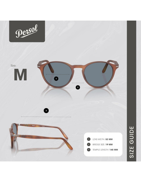 Gafas de sol redondas Persol PO3092SM para hombres + Kit iWear Gafas de sol redondas Persol PO3092SM para hombres + Kit iWear