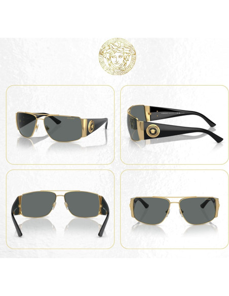 Gafas de sol Versace VE2163 doradas con lentes polarizados Gafas de sol Versace VE2163 doradas con lentes polarizados
