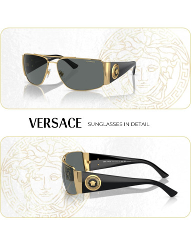 Gafas de sol Versace VE2163 doradas con lentes polarizados