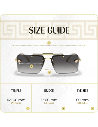 Gafas de sol Versace VE2245 doradas con kit de cuidado