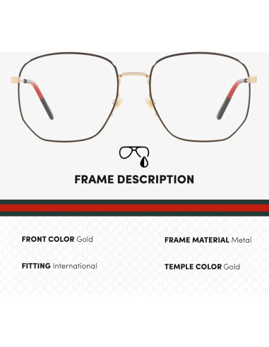 Gafas de Sol Gucci GG0396O Marco Octagonal Metal 56mm