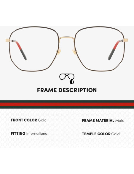 Gafas de Sol Gucci GG0396O Marco Octagonal Metal 56mm Gafas de Sol Gucci GG0396O Marco Octagonal Metal 56mm
