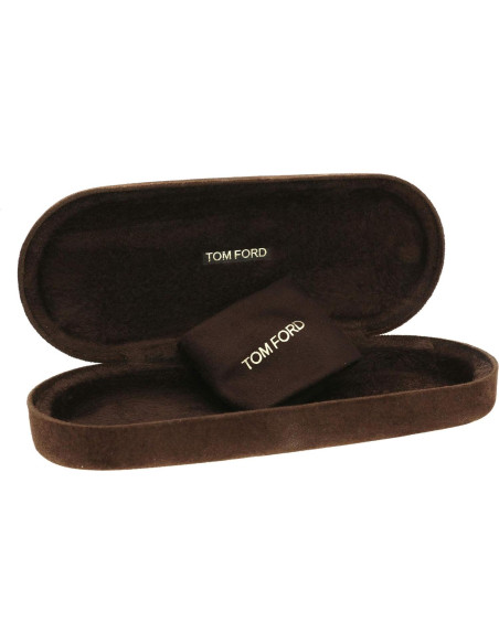 Estuche para gafas de sol Tom Ford marrón oscuro mediano Estuche para gafas de sol Tom Ford marrón oscuro mediano