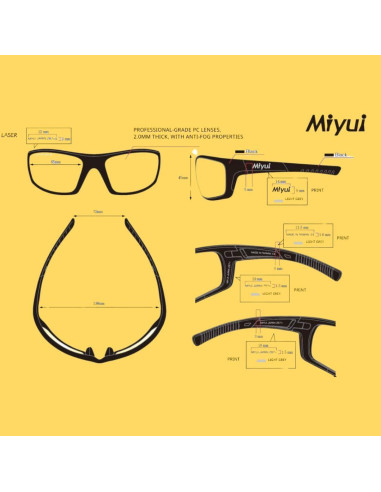 Gafas de Tiro Antivaho MIYUI Japón Balísticas Protección UV