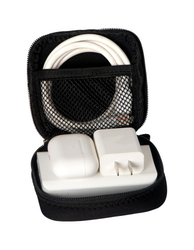 Mini Bolsa Organizador Electrónico Neopreno 10x10 cm Negro