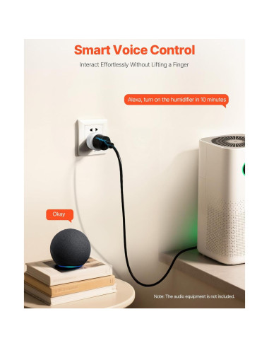 Enchufe Inteligente VEVOR WiFi 15A Control por App y Voz