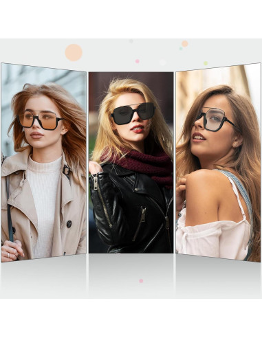 Gafas de Sol Retro Aviador GGSTDDUP UV 70s Cuadradas