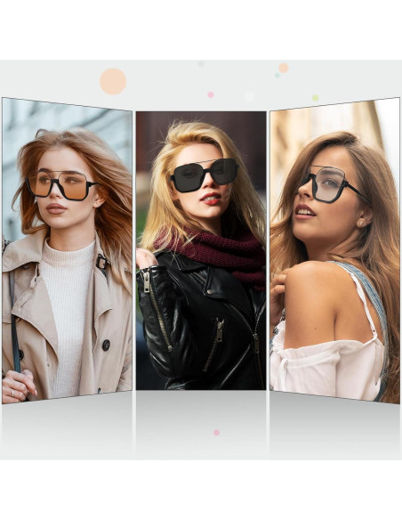 Gafas de Sol Retro Aviador GGSTDDUP UV 70s Cuadradas Gafas de Sol Retro Aviador GGSTDDUP UV 70s Cuadradas