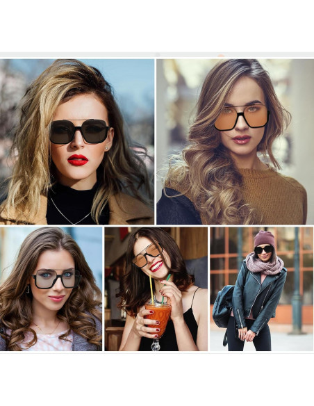 Gafas de Sol Retro Aviador GGSTDDUP UV 70s Cuadradas Gafas de Sol Retro Aviador GGSTDDUP UV 70s Cuadradas