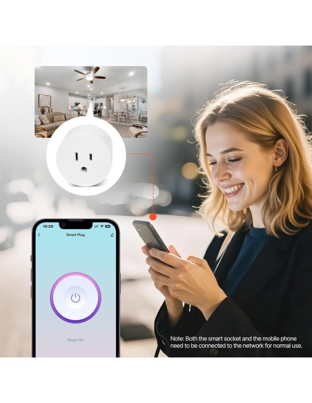 Enchufe Inteligente VEVOR WiFi 15A Control por App y Voz Enchufe Inteligente VEVOR WiFi 15A Control por App y Voz