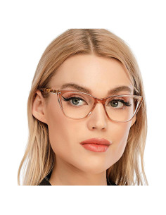 Gafas de Lectura AQWANO Vintage Gato Ojo 2.75x Bloqueo Luz Azul