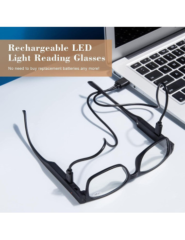 Gafas de Lectura OKH con Luz LED y Filtro Azul 3.5x