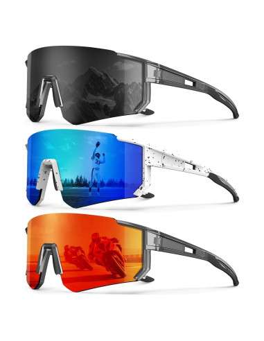 Gafas de sol deportivas OUKEMAX UV400 para correr y ciclismo