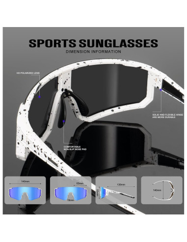 Gafas de sol deportivas OUKEMAX UV400 para correr y ciclismo