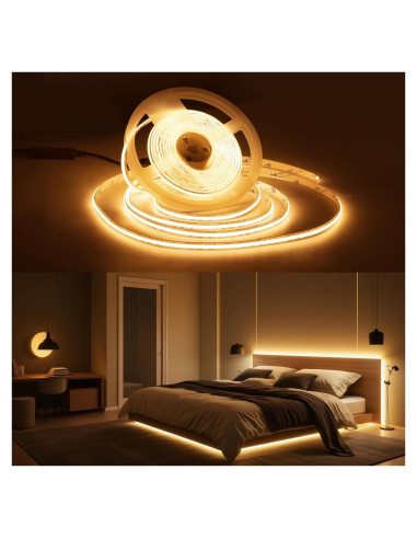 Tiras de luces LED COB NoxLumina 5m regulables 2700K-6500K