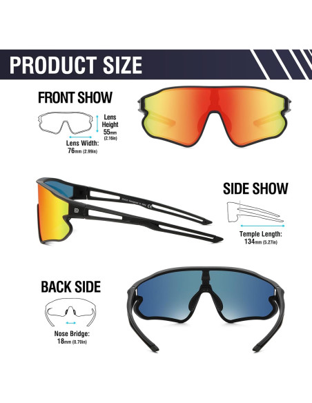 Gafas de sol polarizadas DUCO DC0023 para deportes UV400 Gafas de sol polarizadas DUCO DC0023 para deportes UV400