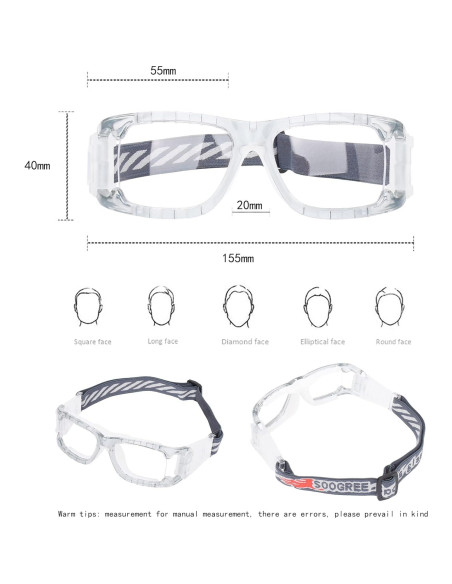 Gafas Deportivas Antivaho Baloncesto Fútbol Ajustables Gafas Deportivas Antivaho Baloncesto Fútbol Ajustables