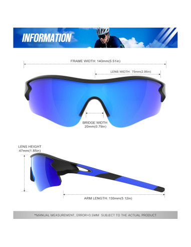Gafas de sol polarizadas OUKEMAX para correr y ciclismo