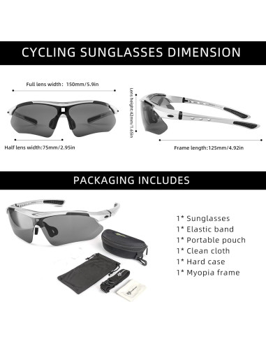 Gafas de sol ROCKBROS polarizadas para ciclismo y deportes