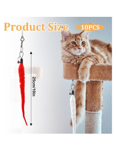 10 Repuestos de Juguete de Gusano para Gato InnoHHustle 2