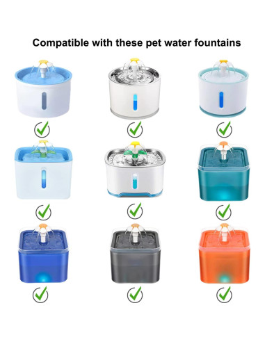 Filtros de Espuma para Fuente de Agua para Gatos Cirfifth - Paquete de 8