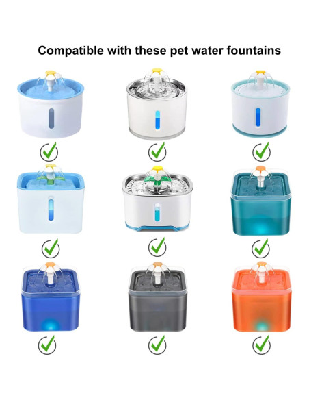 Filtros de Espuma para Fuente de Agua para Gatos Cirfifth - Paquete de 8 Filtros de Espuma para Fuente de Agua para Gatos Cirfifth - Paquete de 8
