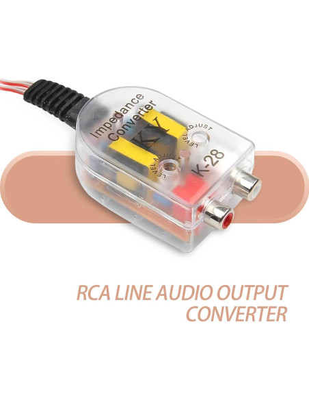 Convertidor de Subwoofer Tippwoo 2 PCS RCA Alta a Baja Frecuencia Convertidor de Subwoofer Tippwoo 2 PCS RCA Alta a Baja Frecuencia