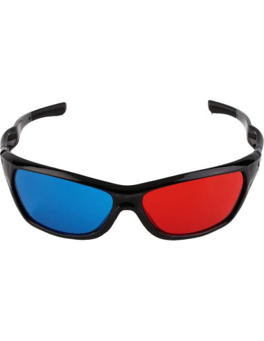 Gafas 3D Anaglifo Juroicessry Adulto Marco Negro Rojo Azul