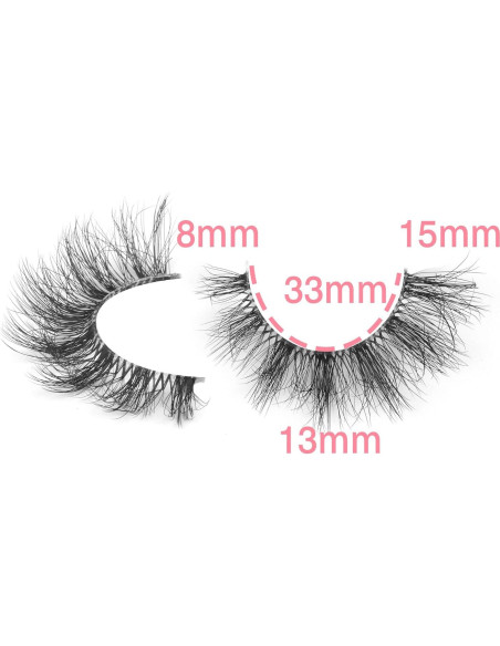 Pestañas Postizas FANXITON 15mm 3D Naturales 10 Pares Pestañas Postizas FANXITON 15mm 3D Naturales 10 Pares