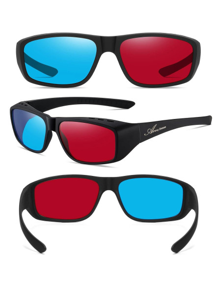 Gafas 3D Anaglifo AoHeng Marco Grande para Películas 3D Gafas 3D Anaglifo AoHeng Marco Grande para Películas 3D