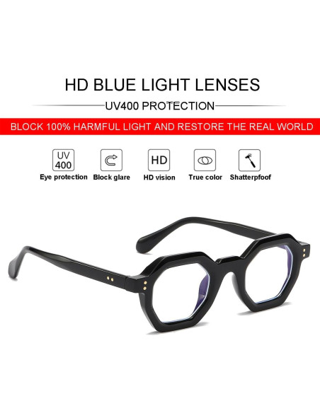 Gafas Octagon JOVAKIT Bloqueadoras Luz Azul Unisex Gafas Octagon JOVAKIT Bloqueadoras Luz Azul Unisex