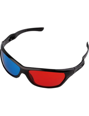 Gafas 3D Anaglifo Calsgkspray Adulto Marco Negro Rojo Azul